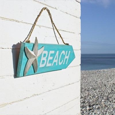 Strandpfeil Holzschild