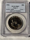 1956 Type 2 Franklin Half Dollar PCGS PR67 Proof 90% Silver Certified Coin