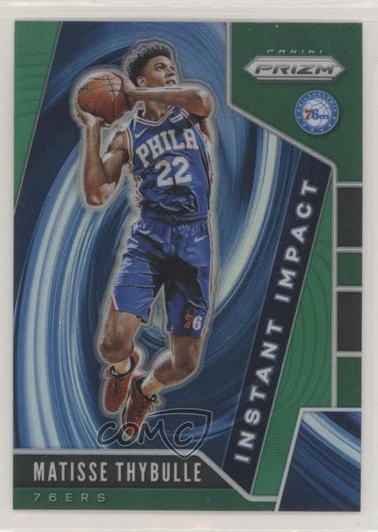 2019-20 Panini Prizm Instant Impact Green Matisse Thybulle #15 Rookie RC 0y59