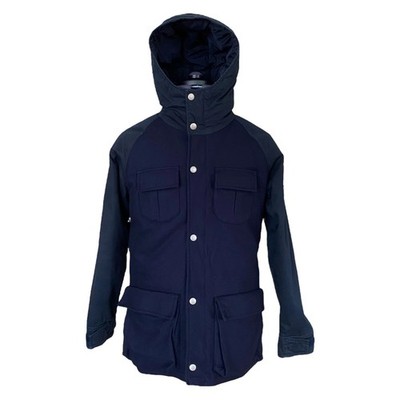 HOLUBAR DEER HUNTER DARK BLUE DOWN FILLED HOOD WOOL FLEECE MEN'S SIZE 2 SMALL