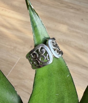 TOP! MEXX Ring Gr. 58/18,4 Cut-out Muster Wellen Wirbel Swirl 925 Silber massiv