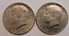 Lot of 2 – 1964 Kennedy Half Dollar Coins – 90% Silver $1 Face Value