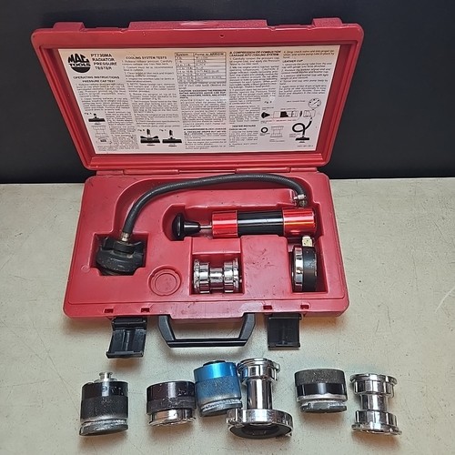 Mac Tools Radiator Pressure Tester PT730M With Case Adapters FZ 138, 128, 32 ...
