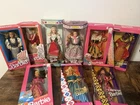 Lot of 9 Vintage Barbie Dolls of the World Collection NRFB