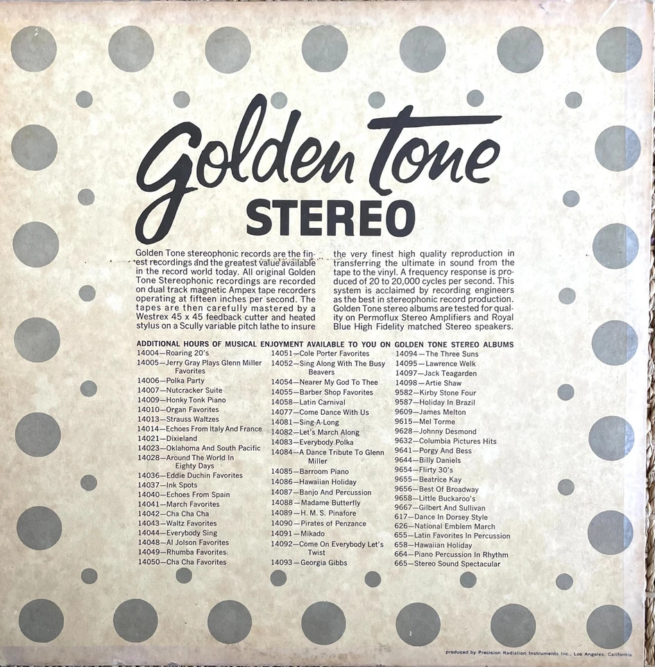 "HAWAIIAN HOLIDAY" LP by THE OAHU SERENADERS ( GOLDEN TONE 1960 ?) - Image 2 of 2