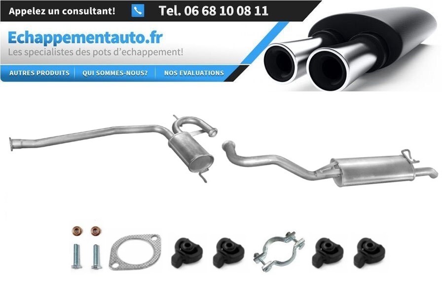 Échappement Renault 19 silencieux anti-bruit pour contrôle technique