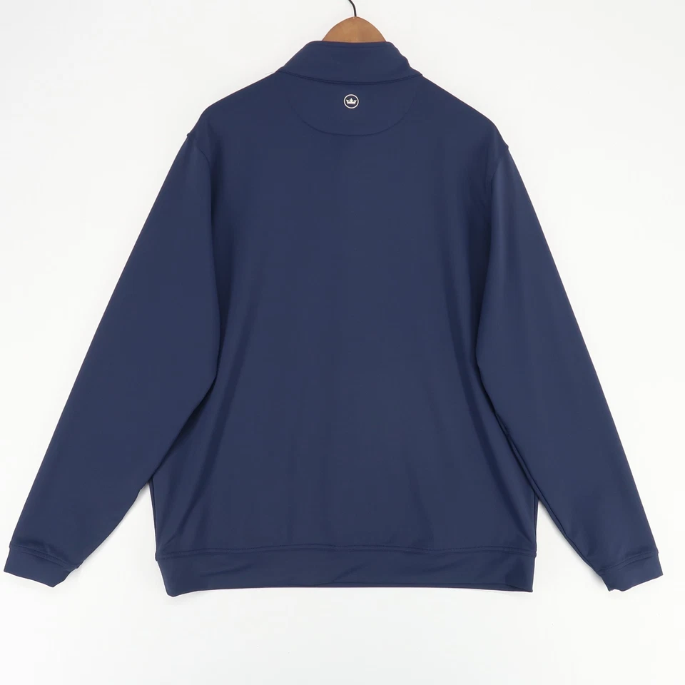 Pullover Peter Millar con cremallera de cuarto para hombre XL azul marino elástico golf logotipo Walleye Foto 2 de 4