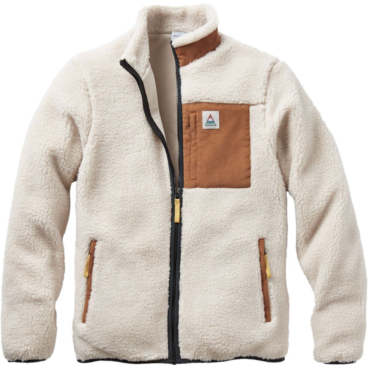 Куртка из переработанного шерп-флиса с глубоким ворсом Passenger Trekker - мужская теплая куртка цвета слоновой кости, XX