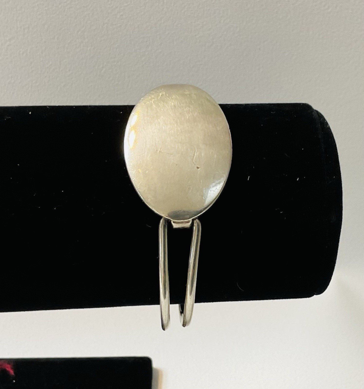 Tiffany & Co Sterling Silver Oval ID Tag Double Wire Cuff Bangle