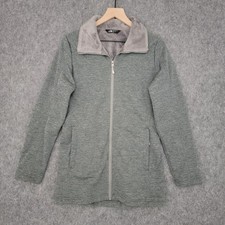 North Face Jacket Womens Medium Gray Full Zip Fleece Lined Soft Winter Pockets