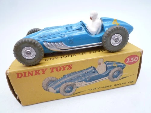 VINTAGE DINKY TOYS 230 TALBOT LAGO GP RACING CAR IN ORIGINAL BOX 1954-60