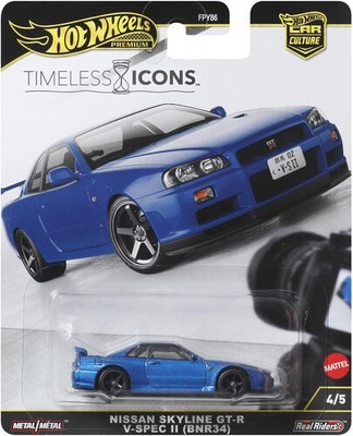Hot Wheels Premium Timeless Icons Nissan Skyline GT-R V-SPEC II (BNR34) R34
