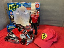Taiyo Edge RC Michael Schumacher 1/6 Figure Go Kart Formula 1 Ferrari Cap Boxato