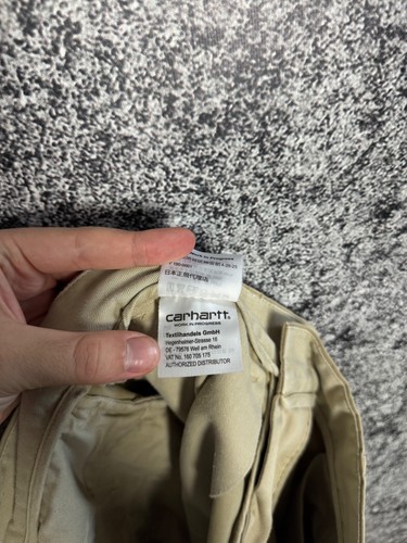 Pantalones cortos chinos clásicos para hombre Carhartt Johnson ropa de trabajo informal talla 34 - Imagen 7 de 12