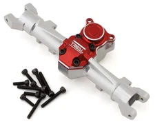 Treal Hobby Axial SCX24 Aluminum Front Axle (Silver/Red) TLHTSCX24-03