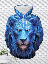 3D Lion Head Hoodie - Adults  Youth