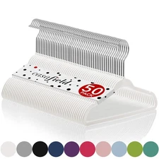 50 Velvet 11" Wide Baby Hangers for Infant & Toddler Clothes Dresses Pants