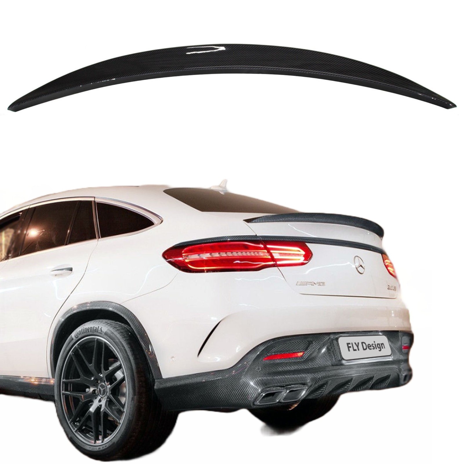 New Tuning For Mercedes GLE Coupe C292 - Compatible Rear Spoiler Carbon Look Lip