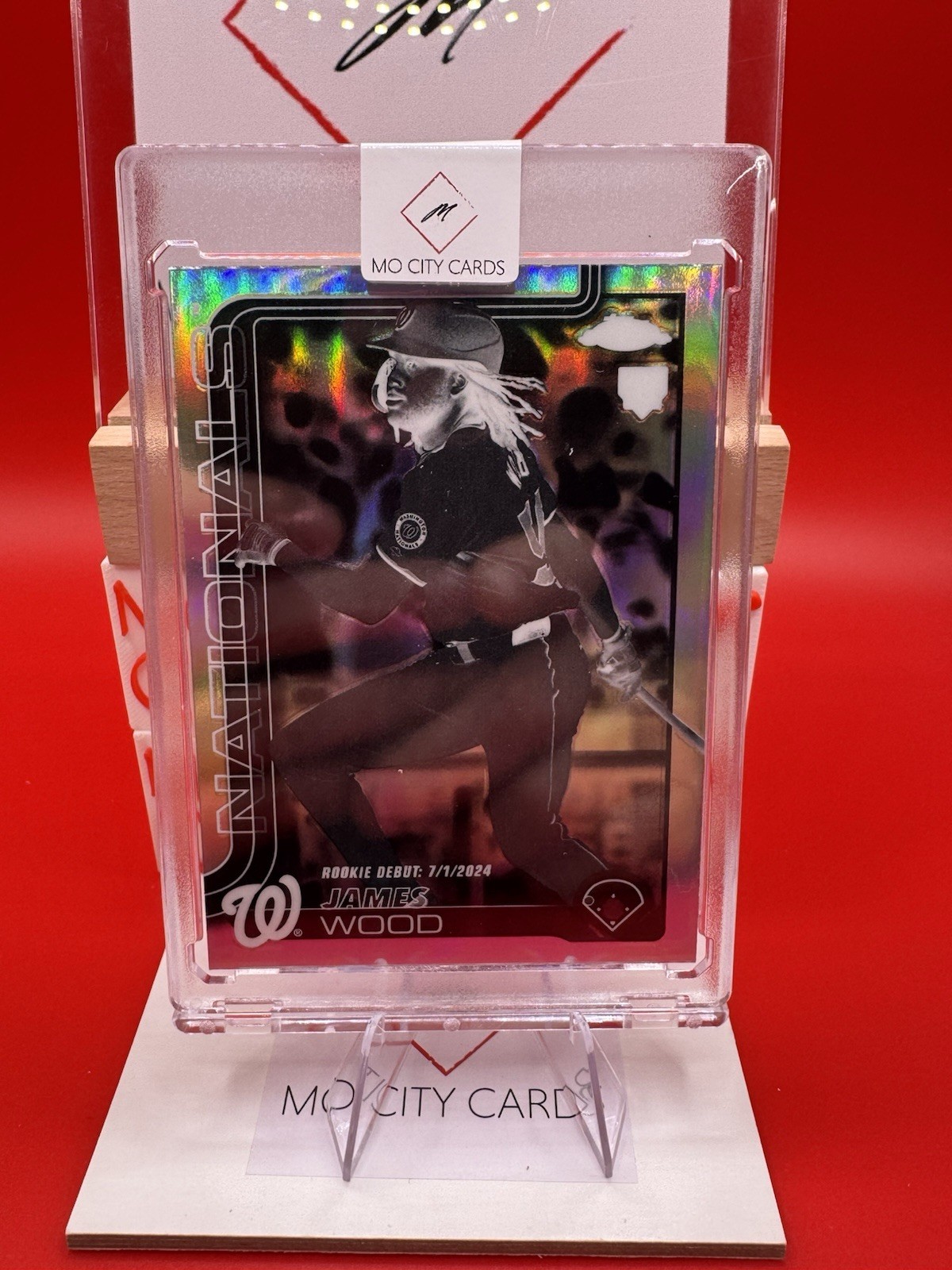 2025 Topps Chrome Update JAMES WOOD RC ROOKIE SP Negative Refractor #USC95