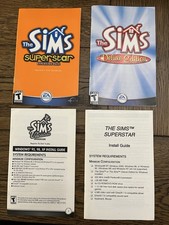 The Sims Deluxe Edition Manual ONLY, Plus Superstar manual and Guides