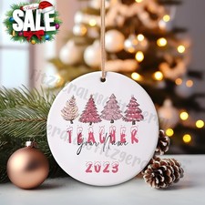 Personalized Teacher Ornament, Custom Christmas Teacher Gifts, Teacher Memori...