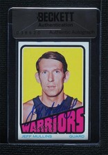 BAS 1972-73 Topps Jeff Mullins #85 Seal of Authenticity Auto 3c7