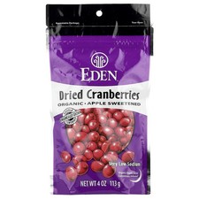 Organic Dried Cranberries, 4 oz 113 g 