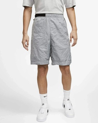 New Nike Tech Pack Woven Crinkle Shorts l Gray CJ5188 073 Men Size Medium
