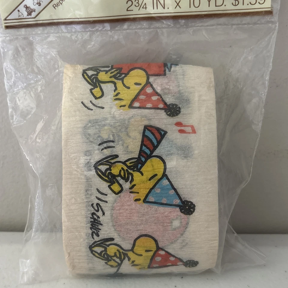 Peanuts Snoopy Vtg Hallmark Woodstock Party Crepe Paper Streamers NOS NEW 1965 - Image 2 of 4