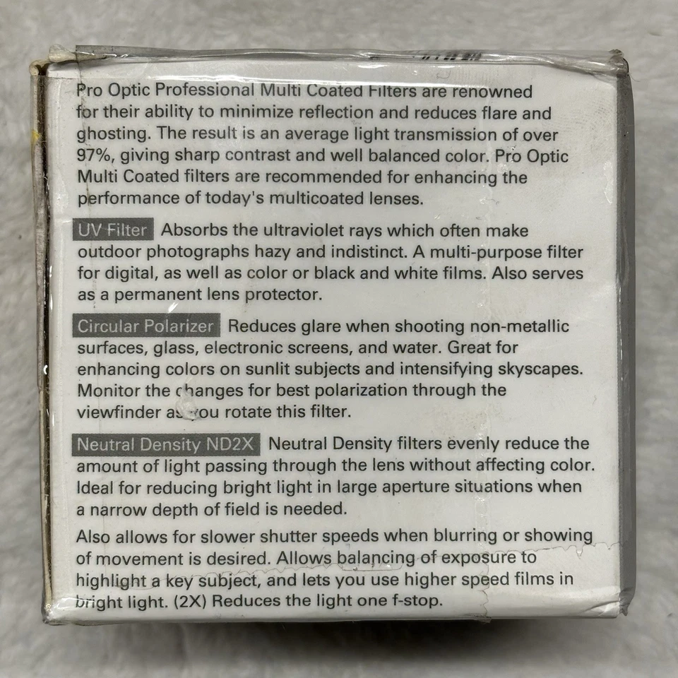 Pro Optic 55 MM Lens Essential Filter Kit with Pouch New In Box - Image 2 of 4