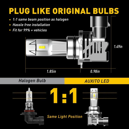 6/12/18X 9006 9005 H11 LED Headlight Fog Light High Low Beam Bulb White 6500K - Picture 10 of 28
