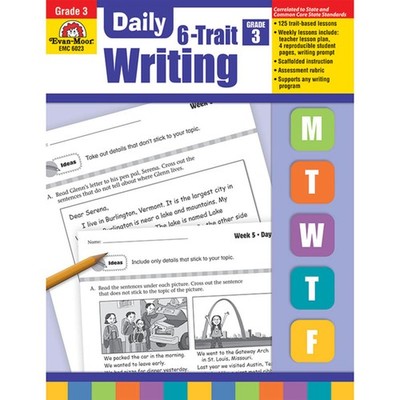 EVAN-MOOR EMC6023 Daily 6-Trait Writing Book Grade 3