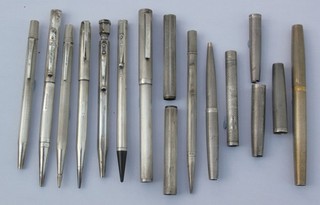 Scrap Silver Propelling Pencils & Parts Hallmarked or Sterling.