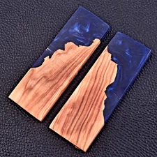 Custom Made Wood Resin Pair Scales For Knife Making Knife Handle 2962