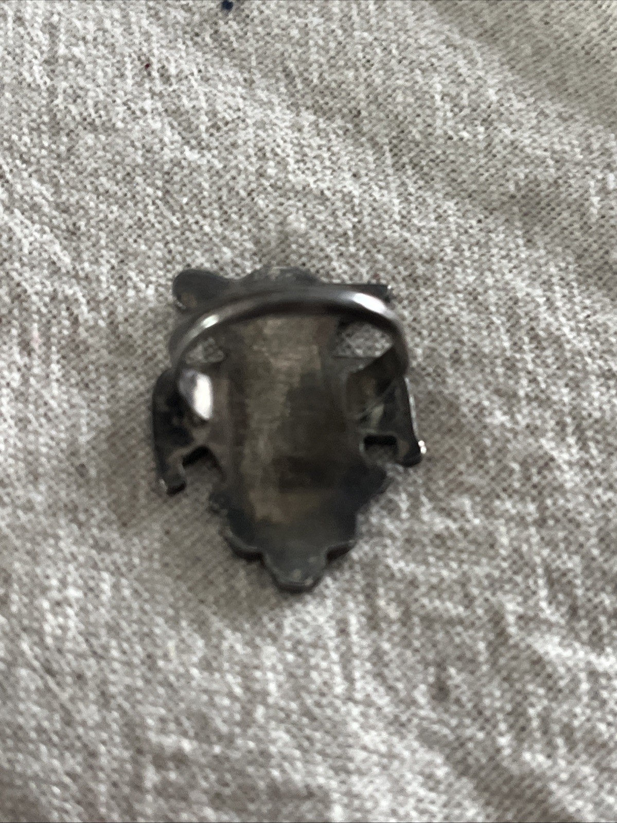 Vintage Native Thunderbird Ring Silver Opal Turqu… - image 3