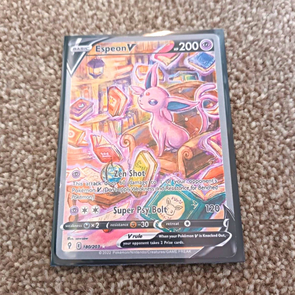 Espeon V 180/203 Evolving Skies Ultra Rare Holo Pokémon TCG Eng 2022 200HP