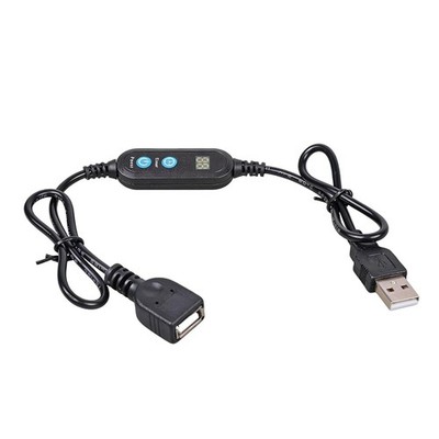 USB Timer Switch Cable 5V Adjustable 1-24 Hour Auto Shut Off Controller Black