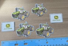 6 John Deere Tractor and Logo Iron on Fabric Appliques Pre-Cut