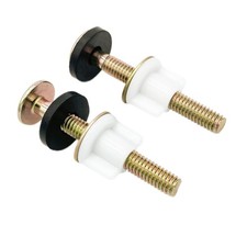 2Pcs Universal Toilet Seat Bolt and Screw Set, Heavy Duty Hinge Bolts with Wh...