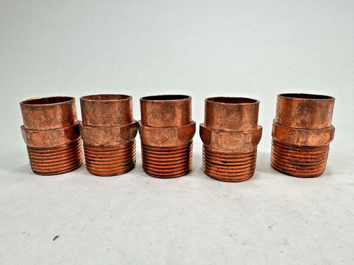 (5-PACK) ELKHART (EPC) Copper Male Adapter 1" (C x M) Cup x Male NPT Fitting
