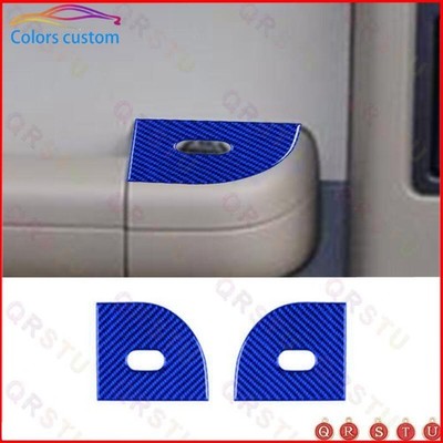 Blue Carbon Fiber Rear Window Lift Panel Trim Cover Type A For Ford F150 2004-08