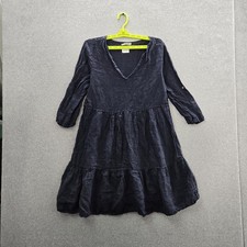 Francesca Bettini Women Dress L Navy Linen A-...