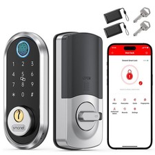 SMONET Fingerprint Smart Door Lock Keyless Entry Electronic Keypad Deadbolt Lock