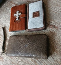 Wallets Lot Of Three STS/Will Leather Goods/Nocona Leather Multicolor