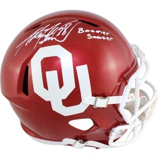 Adrian Peterson Signed Oklahoma Sooners F/S Helmet Boomer Sooner Beckett 51801