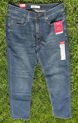 Levi Strauss Signature Men's 32x30 Straight Fit Jeans DARK WASH BLUE Flex #53525