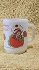 Vintage Strawberry Shortcake Milk Glass Mug Cup American Greetings 1980 Read