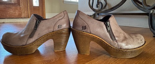 Born W82527 Famke Dk Brown 9, leather zippered ankle bootie pre-owned/ excellent - Picture 9 of 20