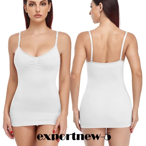 Women's Built In Bra Camisole Tank Top Vest Body Shaper Tummy Control Shapewear - Bild 22 von 25