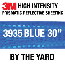 3M 3935 High Intensity Prismatic Reflective Sheeting BLUE 30" in BY THE YARD